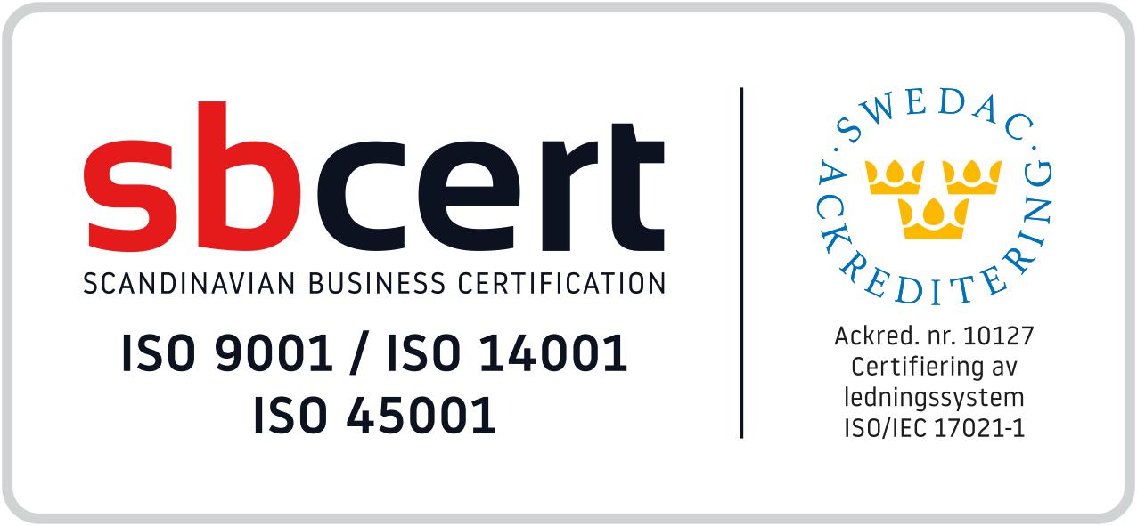 Certifiering ISO 9001, 14001 och 45001